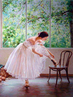 Ballet Dancer Hand Painted Oil Painting Canvas