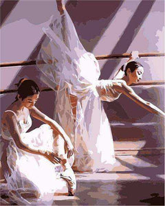 Ballet Dancer Hand Painted Oil Painting Canvas