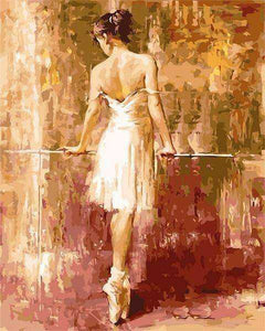 Ballet Dancer Hand Painted Oil Painting Canvas