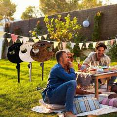 Portable Beer Wine Table with Foldable Round Desktop - Awakening Aesthetics