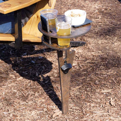 Portable Beer Wine Table with Foldable Round Desktop - Awakening Aesthetics