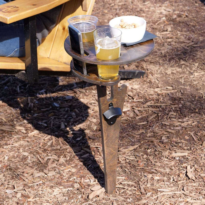 Portable Beer Wine Table with Foldable Round Desktop - Awakening Aesthetics