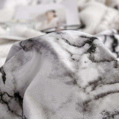 Printed Marble Bed Sets White Black Duvet Cover - Awakening Aesthetics
