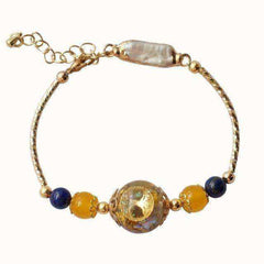 Radiation Protection Gold Crystal Awakening Orgonite Reiki Bracelet