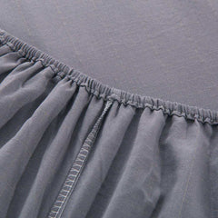 Grounded Earthing Emf Protection Fitted Sheet Gray