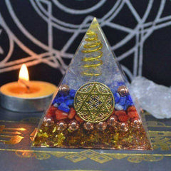 Good Luck Aura Rubilite Lapis Crystal Awakening Orgonite Pyramid Energy