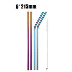 Reusable 304 Stainless Steel Straws & Cleaner Brush