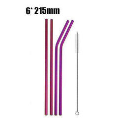 Reusable 304 Stainless Steel Straws & Cleaner Brush