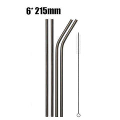 Reusable 304 Stainless Steel Straws & Cleaner Brush