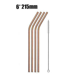 Reusable 304 Stainless Steel Straws & Cleaner Brush