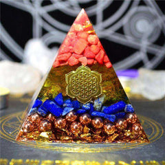 Gathering Fortune Awakening Crystal Orgonite Pyramid