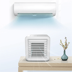 New Dual Tank Mini Portable Usb Air Conditioner Humidifier Purifier With 7 Color LED