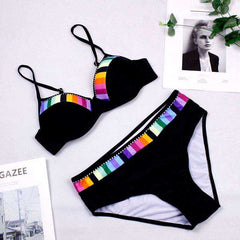 Sexy 2021 Push Up Print Polka Dots Plus Size Bikini Set - Awakening Aesthetics