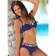 Sexy 2021 Push Up Print Polka Dots Plus Size Bikini Set - Awakening Aesthetics