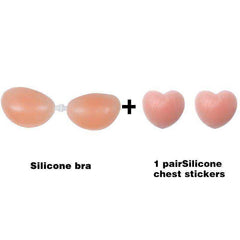 Silicone Invisible Push Up Sexy Strapless Stealth Adhesive Backless Breast Enhancer Bra - Awakening Aesthetics