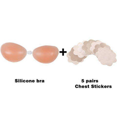 Silicone Invisible Push Up Sexy Strapless Stealth Adhesive Backless Breast Enhancer Bra - Awakening Aesthetics