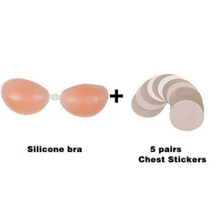 Silicone Invisible Push Up Sexy Strapless Stealth Adhesive Backless Breast Enhancer Bra - Awakening Aesthetics