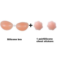 Silicone Invisible Push Up Sexy Strapless Stealth Adhesive Backless Breast Enhancer Bra - Awakening Aesthetics