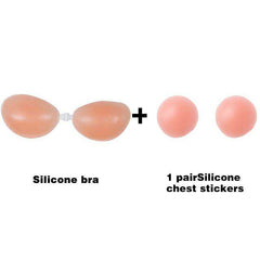Silicone Invisible Push Up Sexy Strapless Stealth Adhesive Backless Breast Enhancer Bra - Awakening Aesthetics