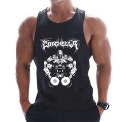 Summer Men Cotton Casual Printed Bodybuilding Gym Fitness Workout Sleeveless Shirt - Awakening Aesthetics