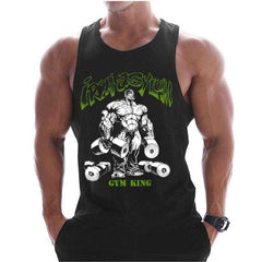Summer Men Cotton Casual Printed Bodybuilding Gym Fitness Workout Sleeveless Shirt - Awakening Aesthetics