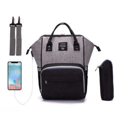USB Design Waterproof Large Capacity Mummy Diaper Baby Care Pregnant Backpack - Awakening Aesthetics