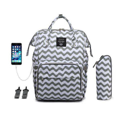 USB Design Waterproof Large Capacity Mummy Diaper Baby Care Pregnant Backpack - Awakening Aesthetics