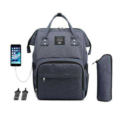 USB Design Waterproof Large Capacity Mummy Diaper Baby Care Pregnant Backpack - Awakening Aesthetics