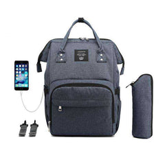 USB Design Waterproof Large Capacity Mummy Diaper Baby Care Pregnant Backpack - Awakening Aesthetics