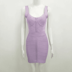Sexy V Neck Backless Shining Bandage Party Dress