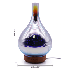 3D Glass Vase Shape Air Humidifier 7 Color Led Night Light