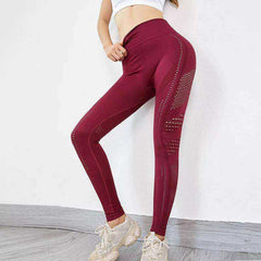 New High Waist Peach Hip Elastic Leggings
