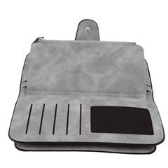 New Women Long Coin Purse Scrub Leather Wallet