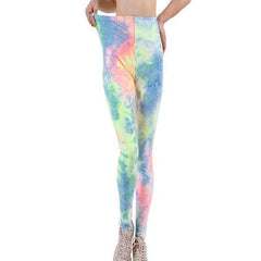 Women Comic Cartoon Printed High Stretch Punk Rock Leggings - Awakening Aesthetics