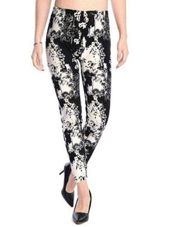 Women Comic Cartoon Printed High Stretch Punk Rock Leggings - Awakening Aesthetics