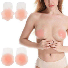 Women Invisible Breast Petals Reusable Lift Nipple Cover Sexy Backless Strapless Bra - Awakening Aesthetics
