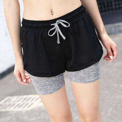 Women Yoga Short Leggins  Mesh Breathable