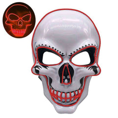 Halloween Skeleton Skull  Mask LED Glow Scary EL-Wire Cosplay Costume